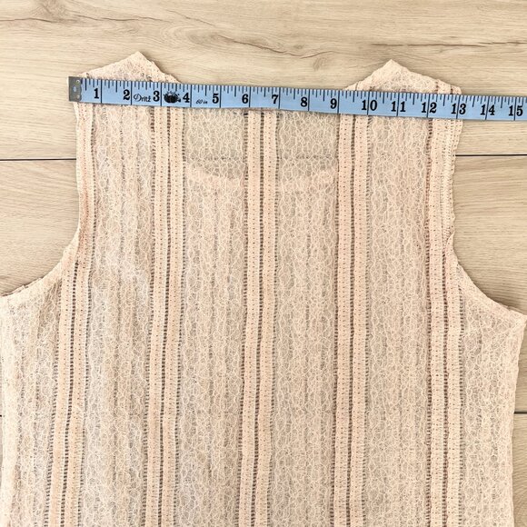 Anarkh Lace Sleeveless Top in 'Vintage Ivory' Size Medium Made in USA / Coquette - Picture 13 of 14